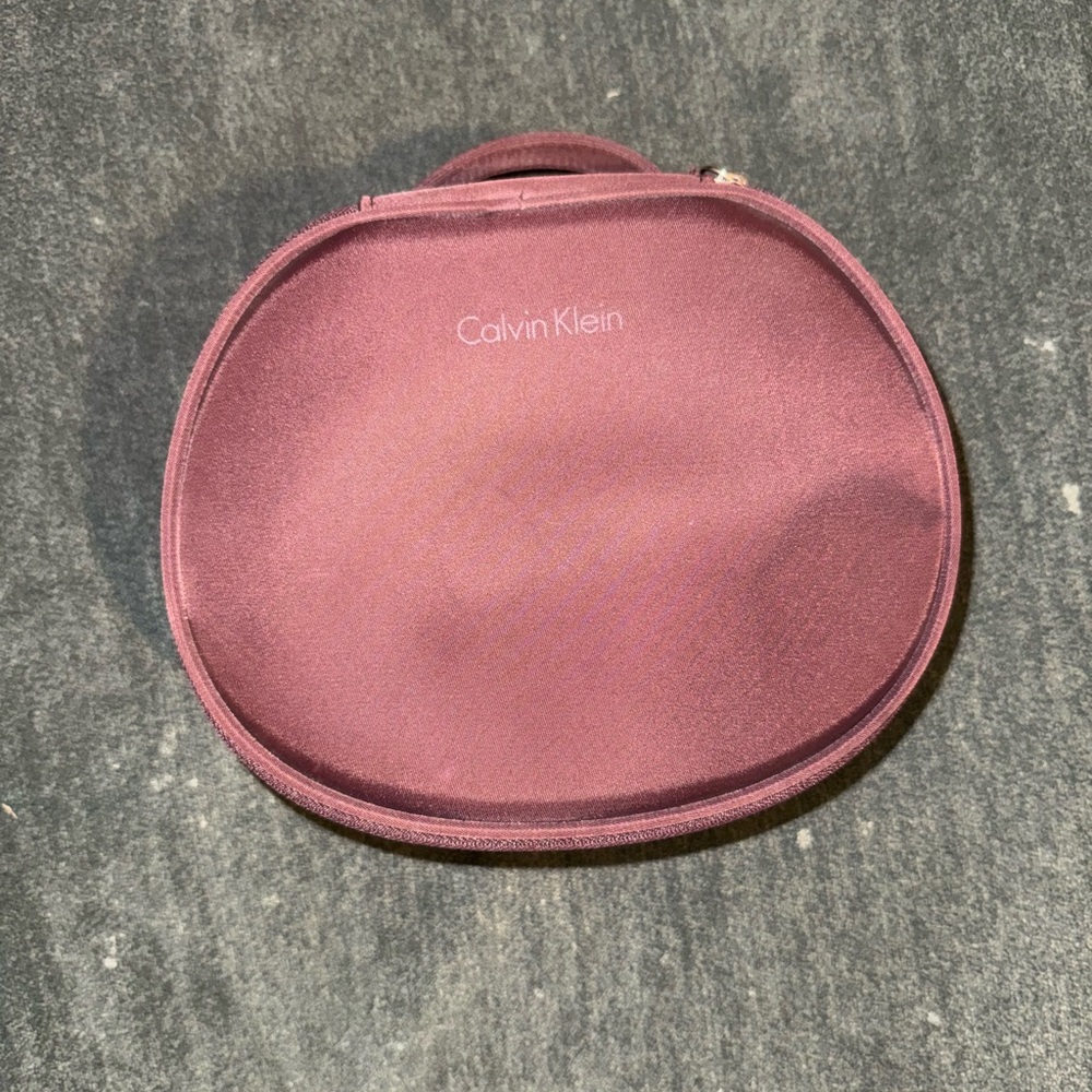 Calvin Klein Burgundy Cosmetic Case